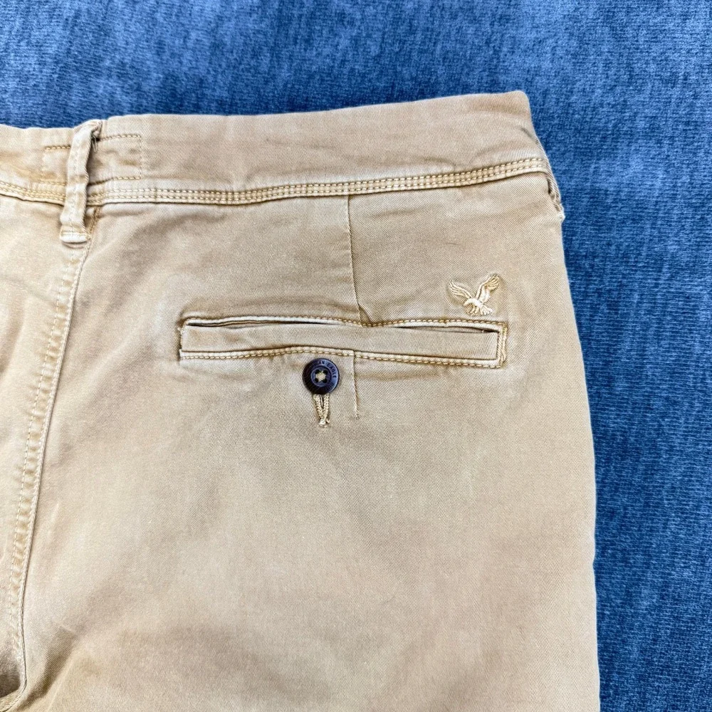 American Eagle Chinos Mens 32x30 Tan Cotton Slim Extreme Flex Pants